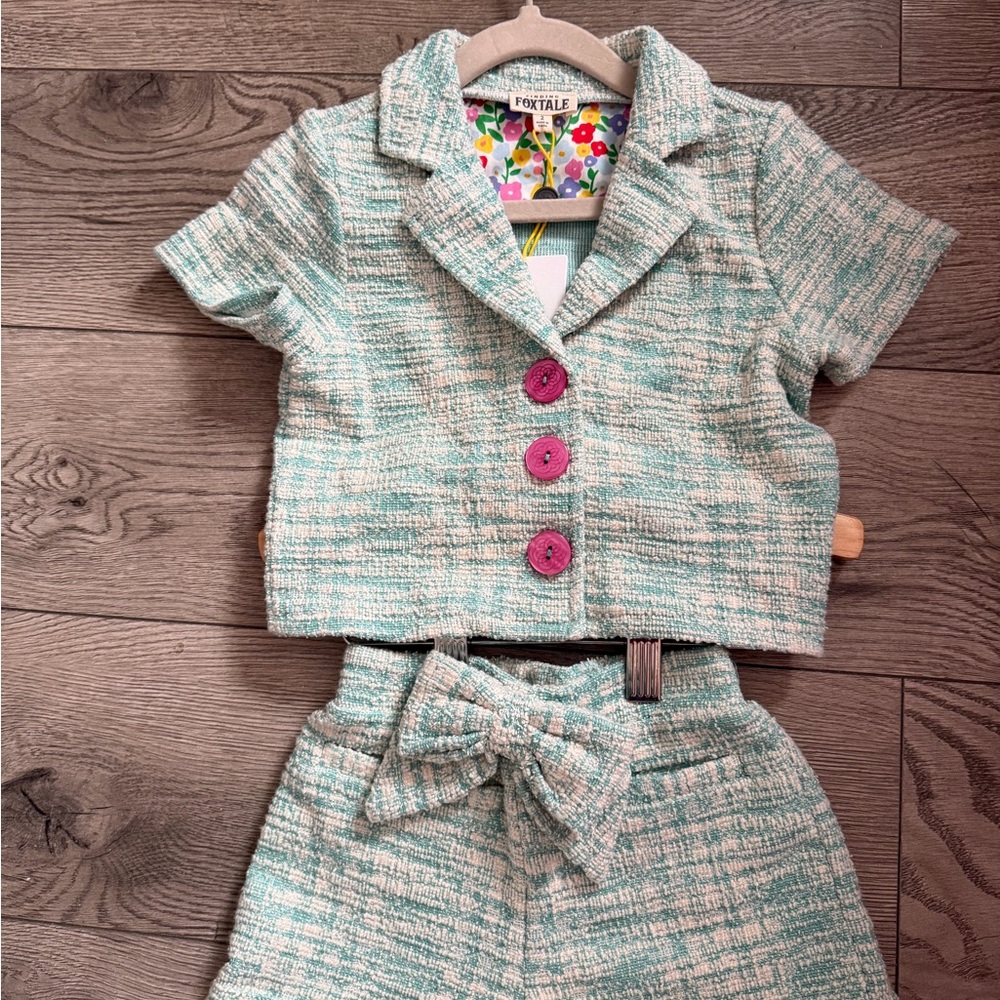 Kids Matching Set - Green and Pink